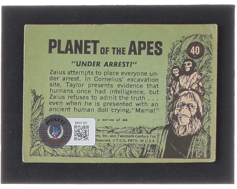 Linda Harrison Signed 1969 Topps Planet of the Apes #40 Under Arrest! (Beckett) at PristineAuction.com Linda Harrison Signed 1969 Topps Planet of the Apes #40 Under Arrest! (Beckett) at PristineAuction.com
