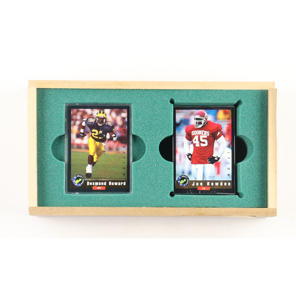 Demond Howard Signed Card With 1992 Classic Football Gold Complete Set