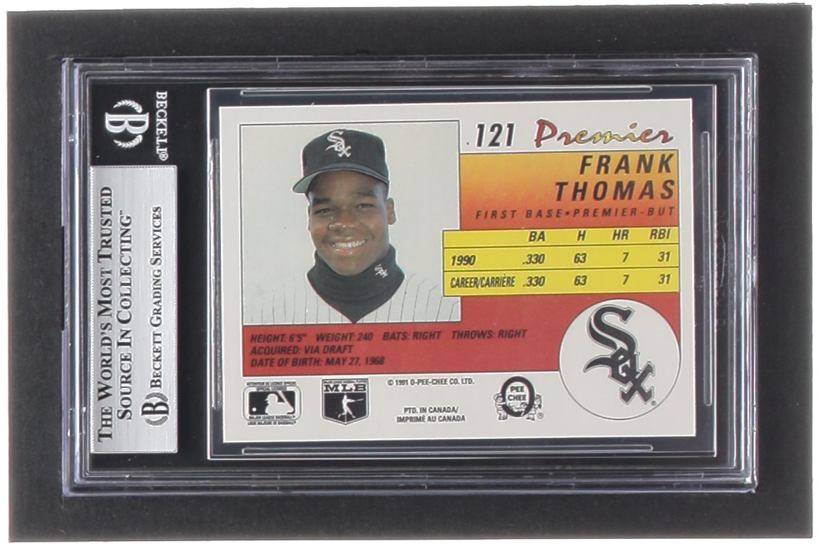 Frank Thomas 1991 O-Pee-Chee Premier #121 (BGS 9) at PristineAuction.com Frank Thomas 1991 O-Pee-Chee Premier #121 (BGS 9) at PristineAuction.com
