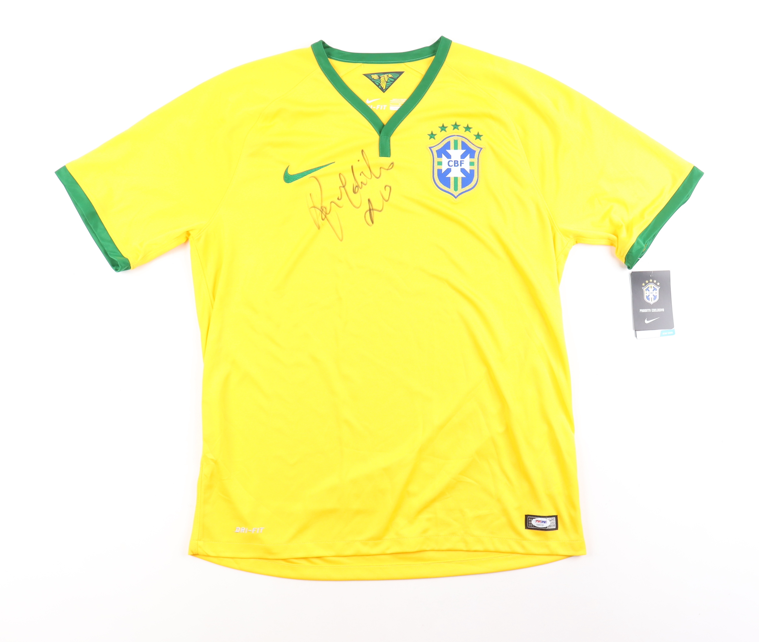 Ronaldinho Signed Brazil Jersey (PSA) at PristineAuction.com Ronaldinho Signed Brazil Jersey (PSA) at PristineAuction.com