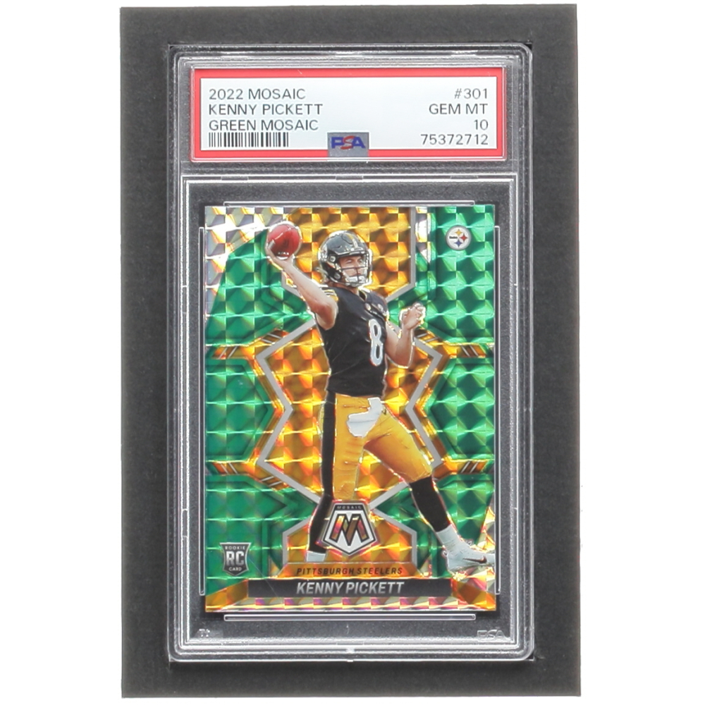 Kenny Pickett 2022 Panini Mosaic Mosaic Green 301 RC (PSA 10) Pristine Auction