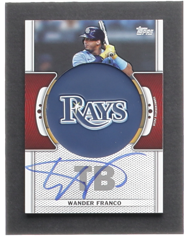 Wander Franco Signed 2023 Topps Team Logo Commemorative Patch #TLPWF (Beckett) at PristineAuction.com Wander Franco Signed 2023 Topps Team Logo Commemorative Patch #TLPWF (Beckett) at PristineAuction.com