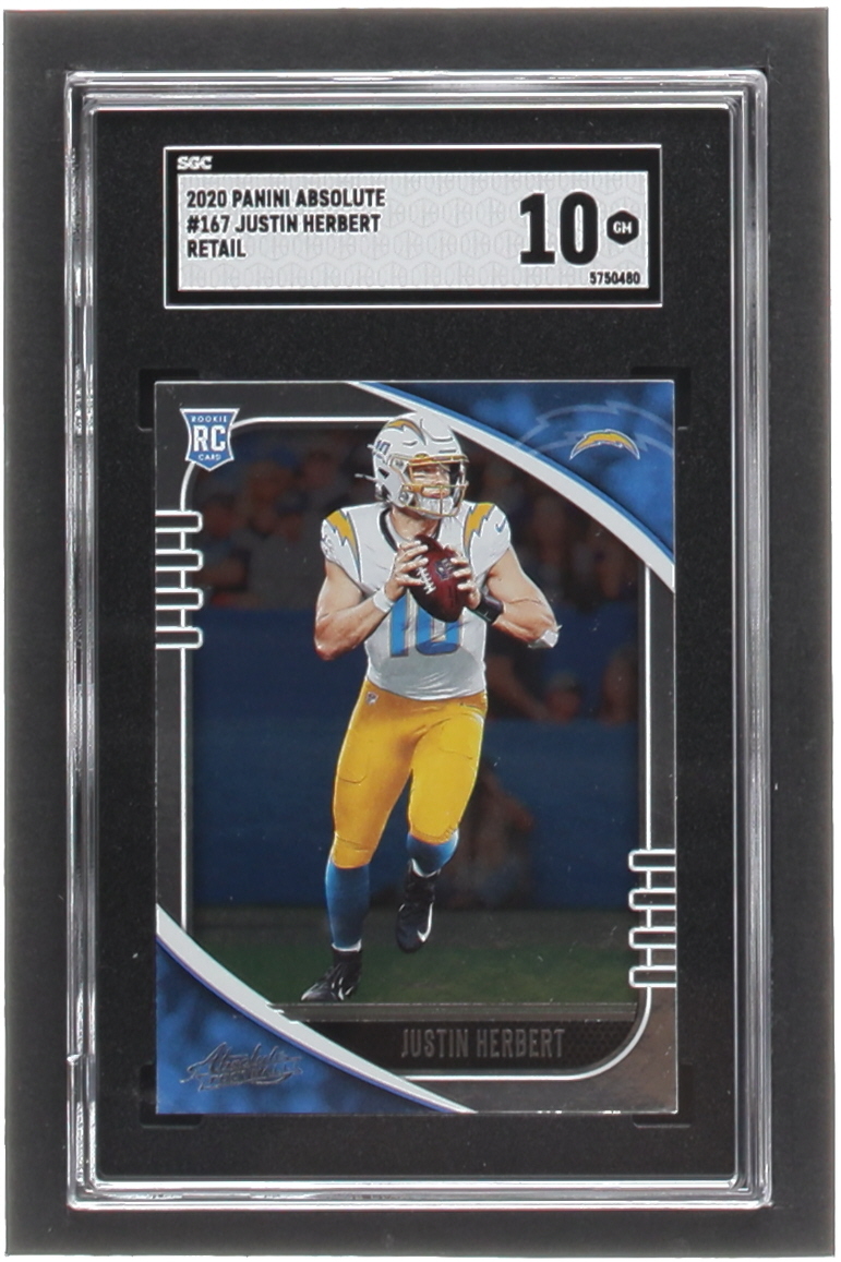 Justin Herbert 2020 Absolute Retail #167 RC (SGC 10) at PristineAuction.com Justin Herbert 2020 Absolute Retail #167 RC (SGC 10) at PristineAuction.com