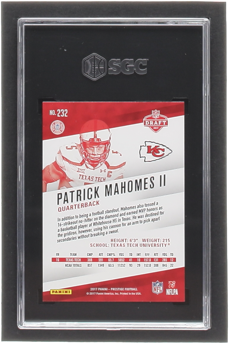Patrick Mahomes II 2017 Prestige #232 RC (SGC 10) at PristineAuction.com Patrick Mahomes II 2017 Prestige #232 RC (SGC 10) at PristineAuction.com