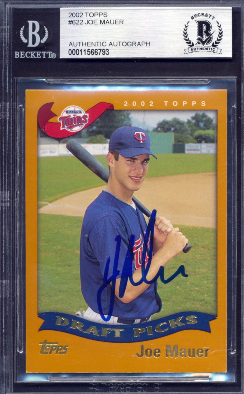 Joe Mauer Signed 2002 Topps #622 RC (BGS) at PristineAuction.com Joe Mauer Signed 2002 Topps #622 RC (BGS) at PristineAuction.com