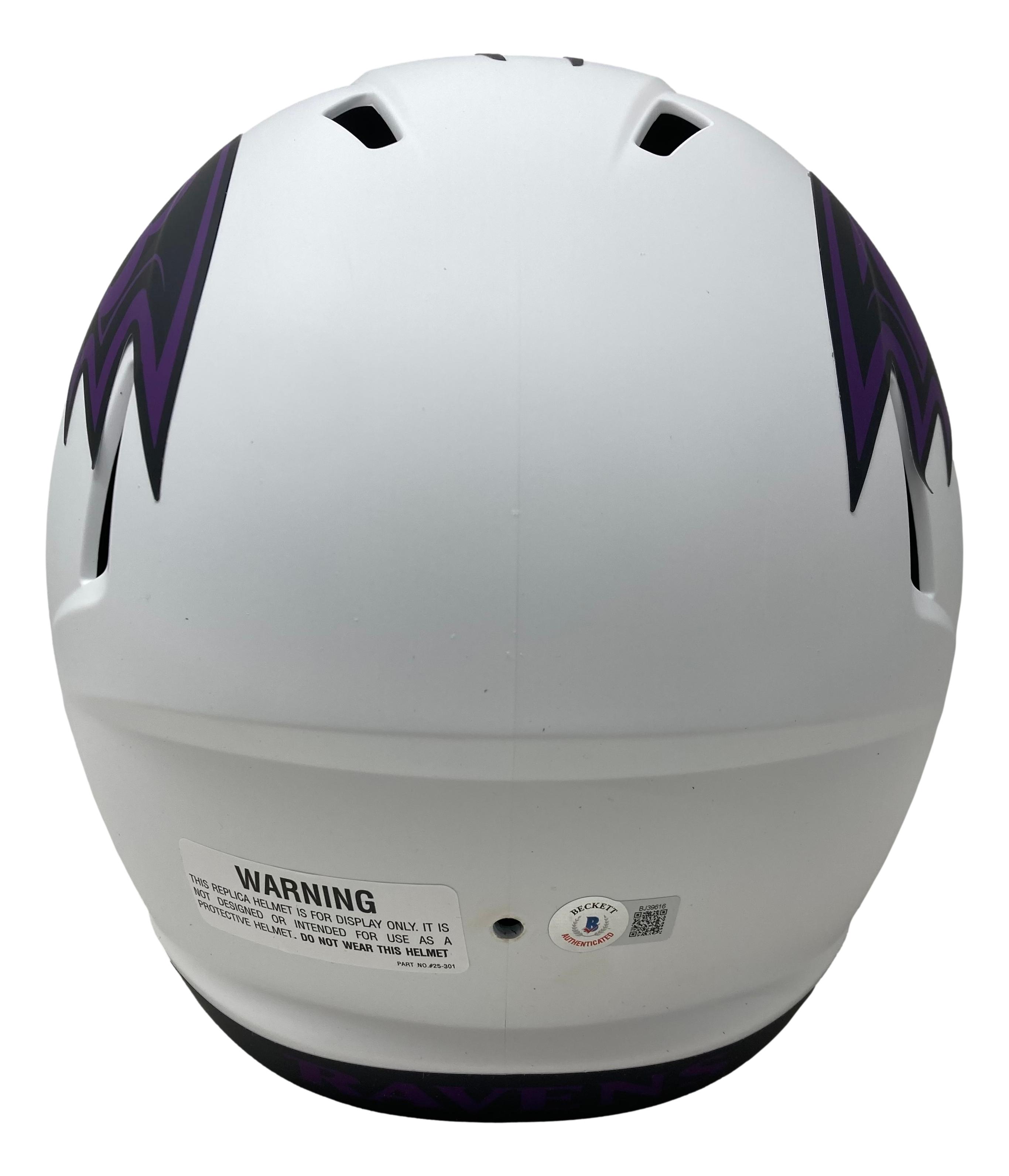 Zay Flowers Signed Ravens Full-Size Lunar Eclipse Alternate Speed Helmet (Beckett) at PristineAuction.com Zay Flowers Signed Ravens Full-Size Lunar Eclipse Alternate Speed Helmet (Beckett) at PristineAuction.com