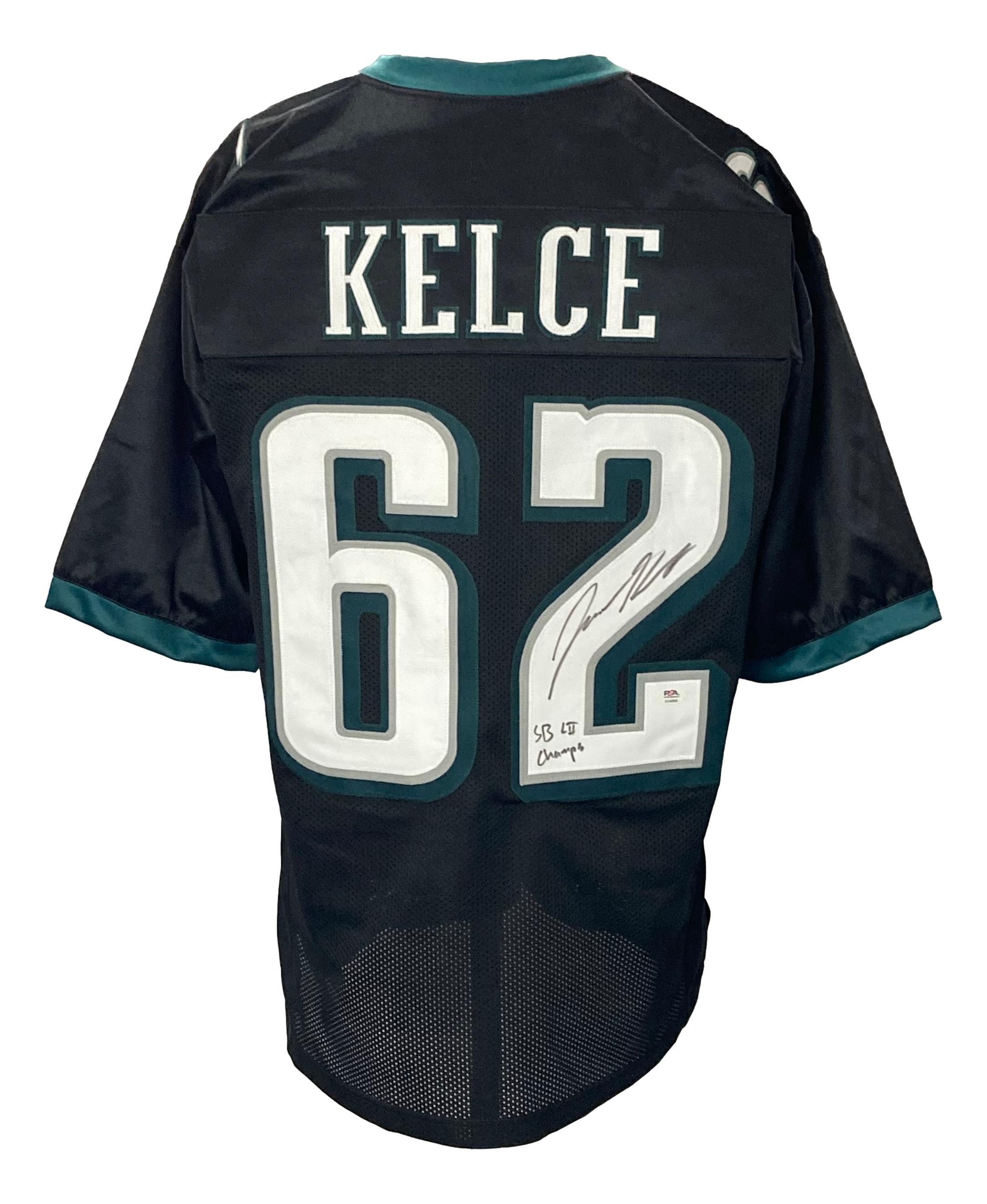 Jason Kelce Signed Jersey Inscribed "SB LII Champs" (PSA) at PristineAuction.com Jason Kelce Signed Jersey Inscribed "SB LII Champs" (PSA) at PristineAuction.com