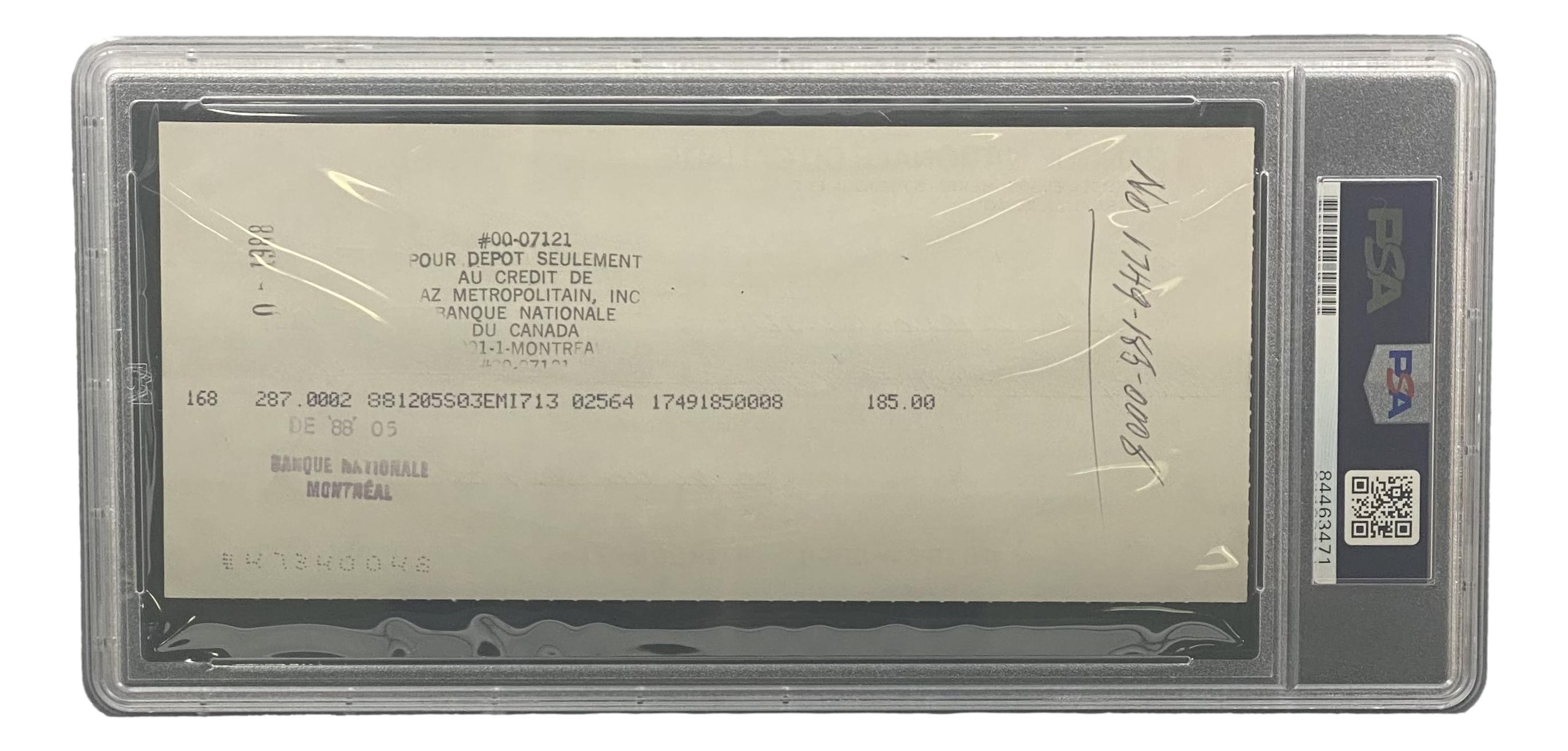 Maurice Richard Signed 1988 Personal Bank Check (PSA) at PristineAuction.com Maurice Richard Signed 1988 Personal Bank Check (PSA) at PristineAuction.com