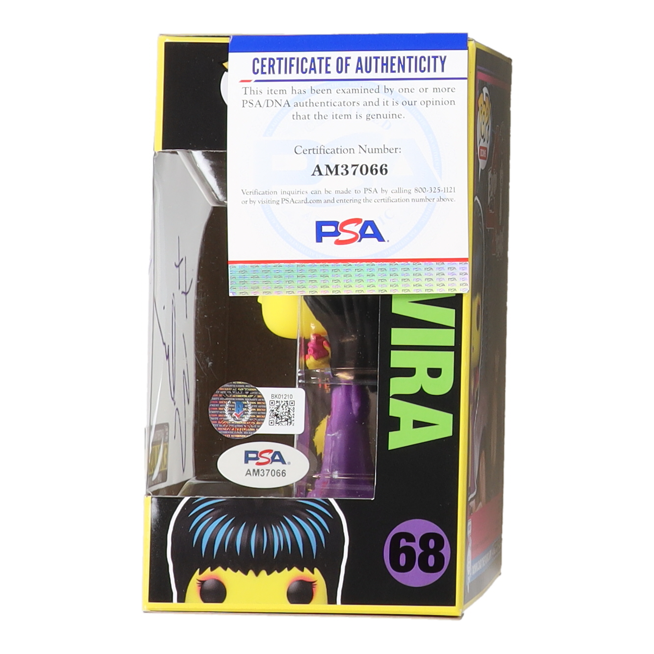 Cassandra Peterson Signed "Elvira: Mistress of the Dark" #68 Elvira Black Light Funko Pop! Vinyl Figure Inscribed "XX" (PSA & Beckett) at PristineAuction.com Cassandra Peterson Signed "Elvira: Mistress of the Dark" #68 Elvira Black Light Funko Pop! Vinyl Figure Inscribed "XX" (PSA & Beckett) at PristineAuction.com