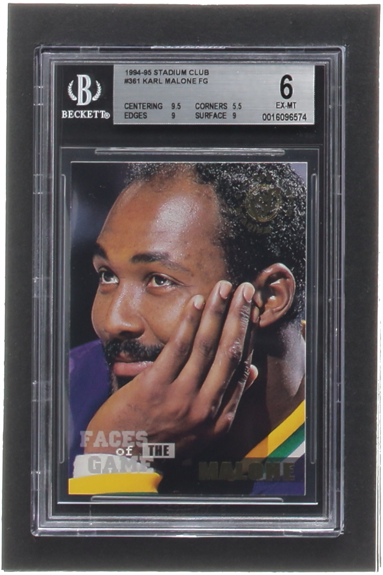 Karl Malone 1994-95 Stadium Club #361 FG (BGS 6) at PristineAuction.com Karl Malone 1994-95 Stadium Club #361 FG (BGS 6) at PristineAuction.com