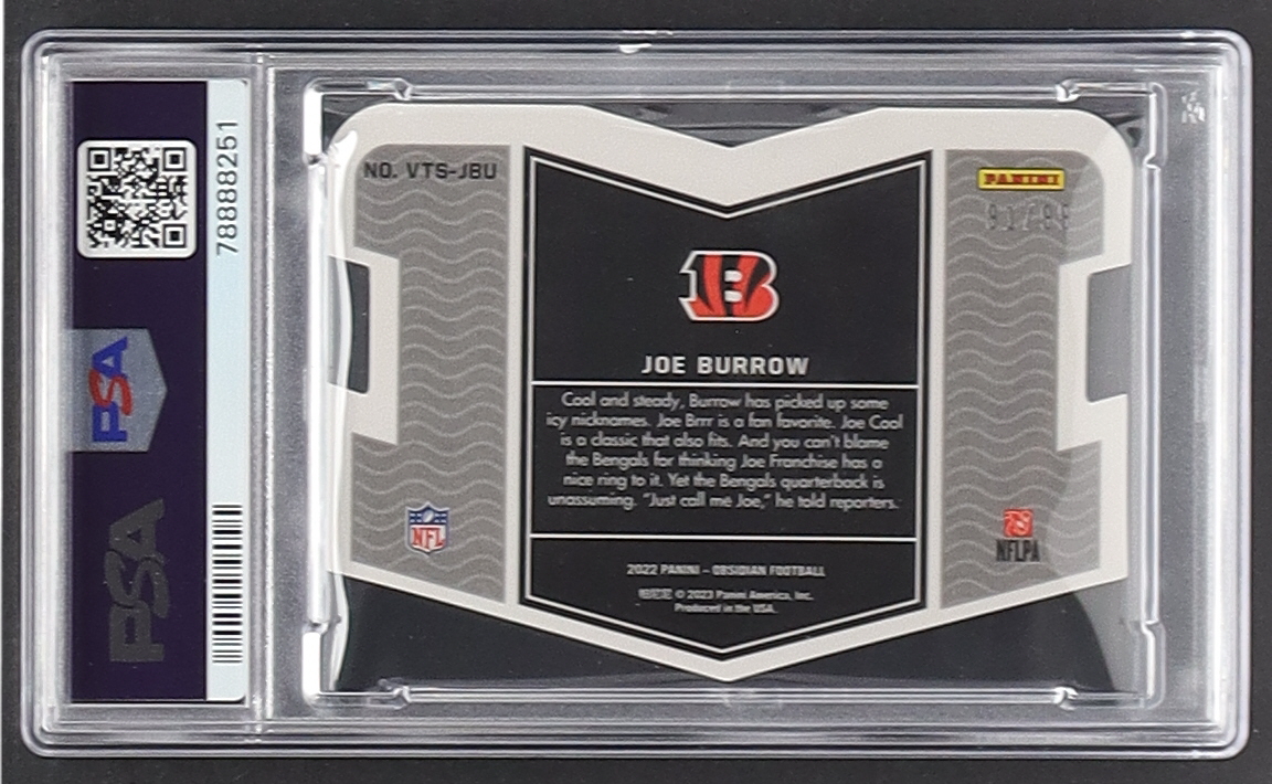 Joe Burrow 2022 Panini Obsidian Vitreous #5 #91/99 (PSA 8) at PristineAuction.com Joe Burrow 2022 Panini Obsidian Vitreous #5 #91/99 (PSA 8) at PristineAuction.com