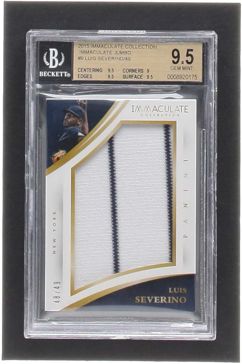 Luis Severino 2015 Immaculate Collection Immaculate Jumbo #9 #48/49 (BGS 9.5) at PristineAuction.com Luis Severino 2015 Immaculate Collection Immaculate Jumbo #9 #48/49 (BGS 9.5) at PristineAuction.com
