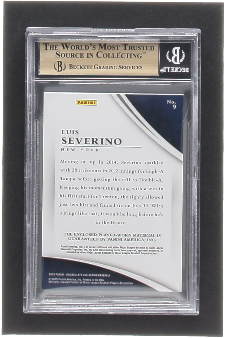 Luis Severino 2015 Immaculate Collection Immaculate Jumbo #9 #48/49 (BGS 9.5) at PristineAuction.com Luis Severino 2015 Immaculate Collection Immaculate Jumbo #9 #48/49 (BGS 9.5) at PristineAuction.com