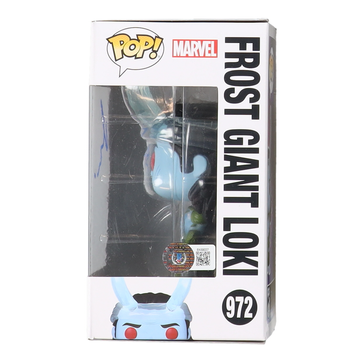 Matt Damon Signed "What If...?" #972 Frost Giant Loki Funko Pop! Marvel Vinyl Figure (Beckett) at PristineAuction.com Matt Damon Signed "What If...?" #972 Frost Giant Loki Funko Pop! Marvel Vinyl Figure (Beckett) at PristineAuction.com