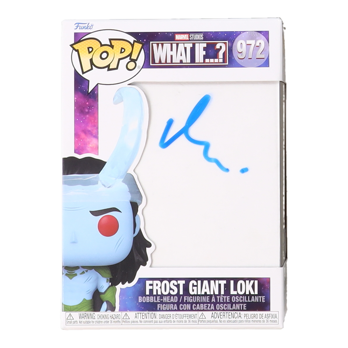Matt Damon Signed "What If...?" #972 Frost Giant Loki Funko Pop! Marvel Vinyl Figure (Beckett) at PristineAuction.com Matt Damon Signed "What If...?" #972 Frost Giant Loki Funko Pop! Marvel Vinyl Figure (Beckett) at PristineAuction.com