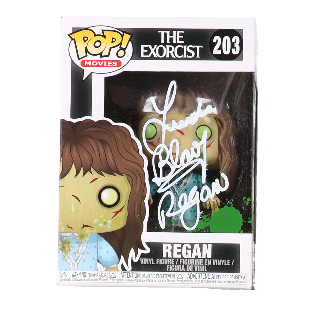 Linda Blair Signed "The Exorcist" #203 Regan Funko Pop! Vinyl Figure Inscribed "Regan" (Beckett) at PristineAuction.com Linda Blair Signed "The Exorcist" #203 Regan Funko Pop! Vinyl Figure Inscribed "Regan" (Beckett) at PristineAuction.com