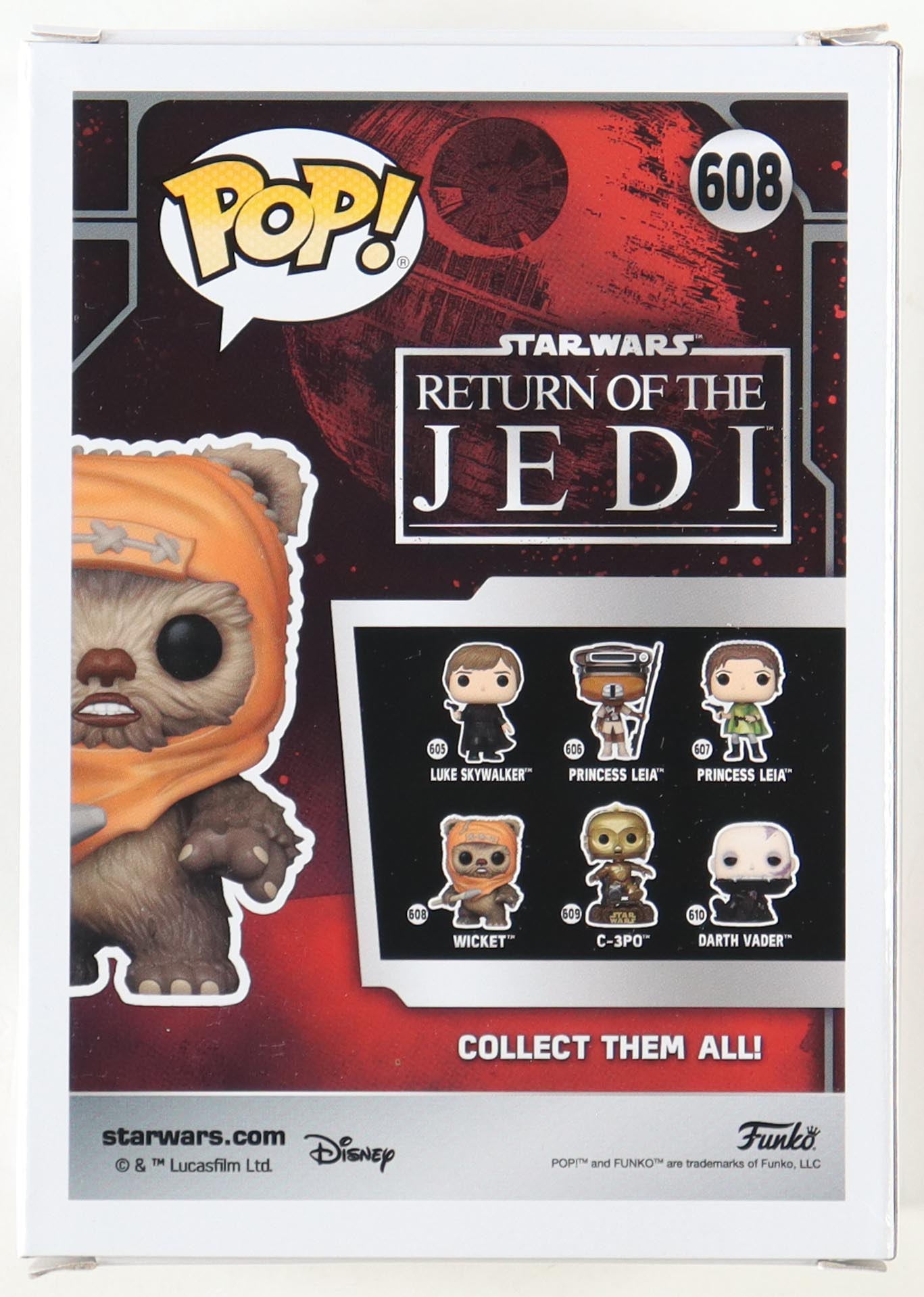 Warwick Davis Signed "Star Wars" #608 Wicket Funko Pop! Bobble-Head Vinyl Figure Inscribed "Wicket" (PA) at PristineAuction.com Warwick Davis Signed "Star Wars" #608 Wicket Funko Pop! Bobble-Head Vinyl Figure Inscribed "Wicket" (PA) at PristineAuction.com