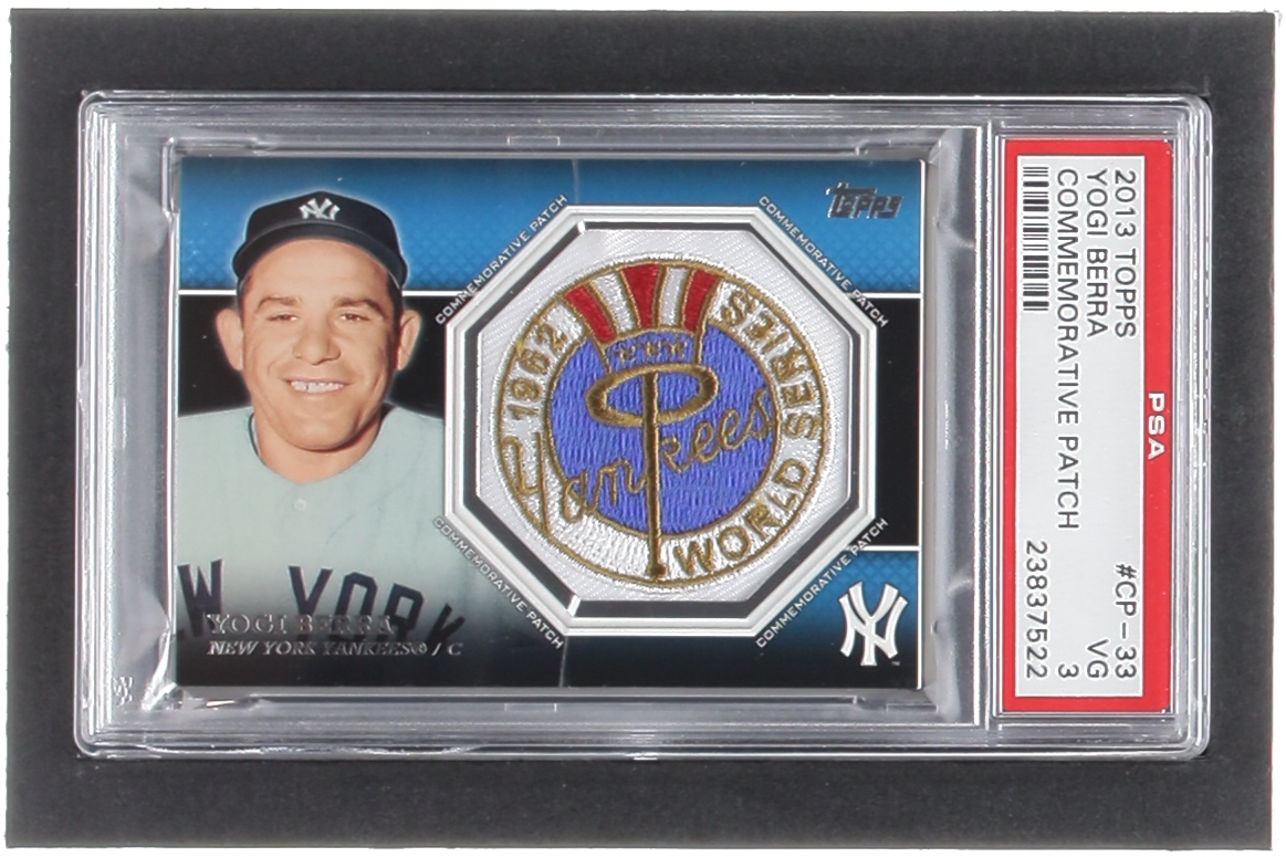 Yogi Berra 2013 Topps Manufactured Commemorative Patch #CP33 (PSA 3) at PristineAuction.com Yogi Berra 2013 Topps Manufactured Commemorative Patch #CP33 (PSA 3) at PristineAuction.com