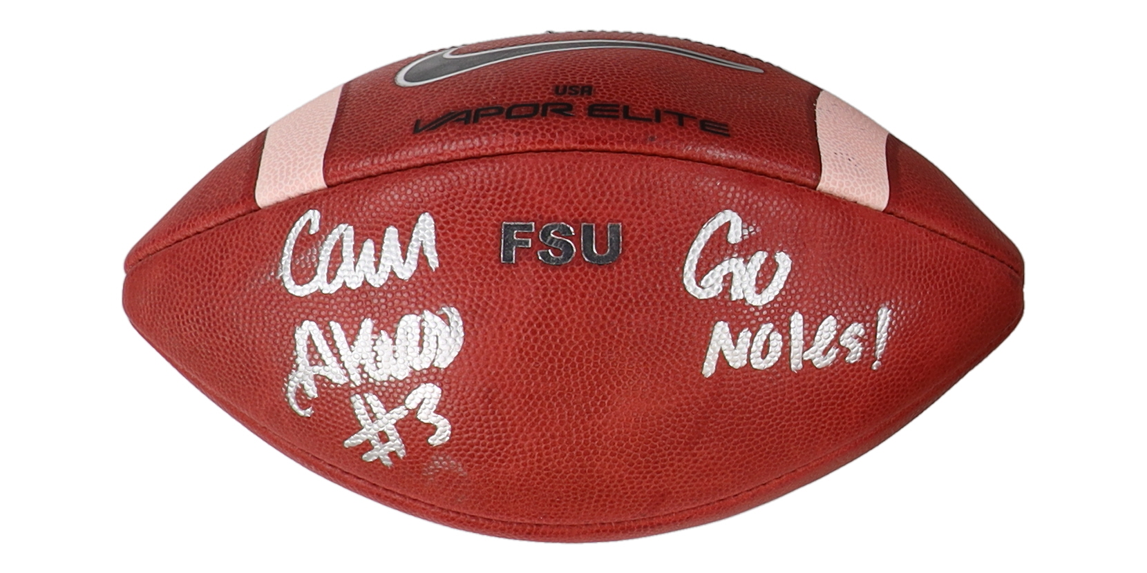 Cam Akers Signed FSU Logo Football Inscribed "Go Noles!" (JSA) at PristineAuction.com Cam Akers Signed FSU Logo Football Inscribed "Go Noles!" (JSA) at PristineAuction.com