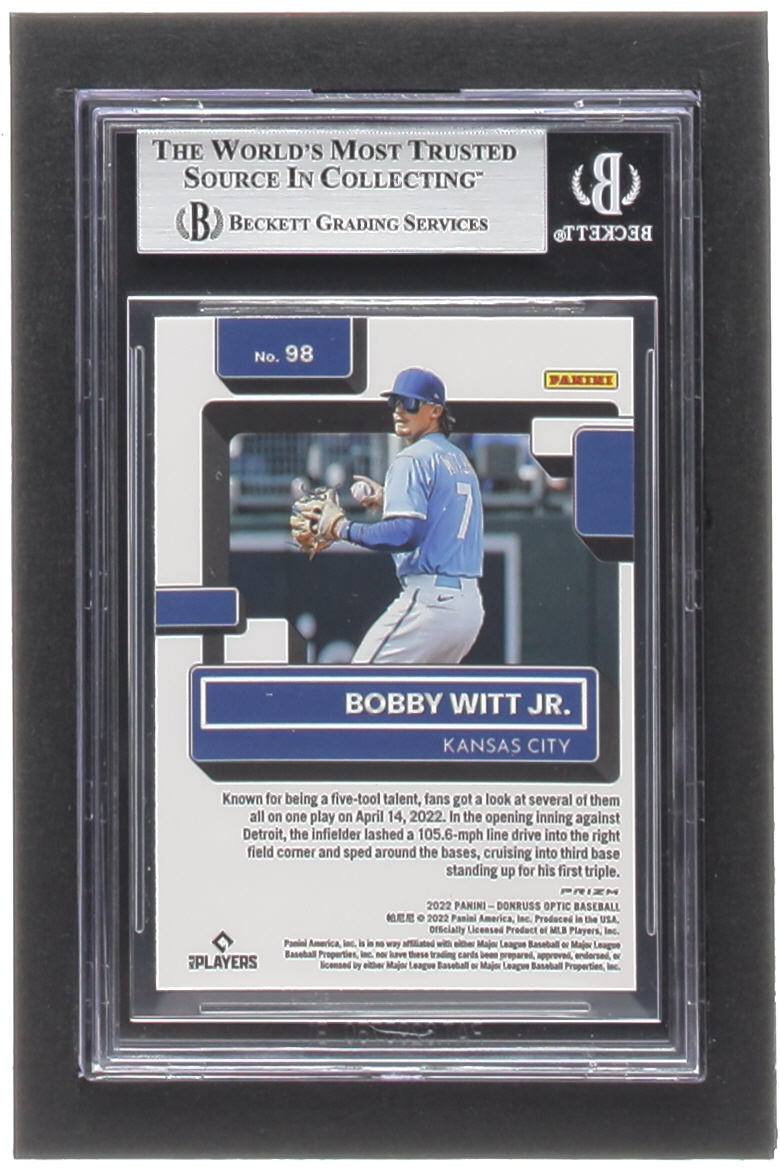 Bobby Witt Jr. 2022 Donruss Optic Lime Green #98 RR RC (BGS 8) at PristineAuction.com Bobby Witt Jr. 2022 Donruss Optic Lime Green #98 RR RC (BGS 8) at PristineAuction.com