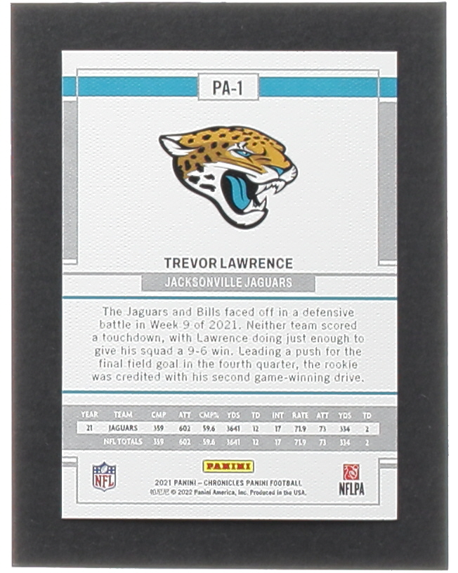 Trevor Lawrence 2021 Panini Chronicles Panini #1 RC at PristineAuction.com Trevor Lawrence 2021 Panini Chronicles Panini #1 RC at PristineAuction.com