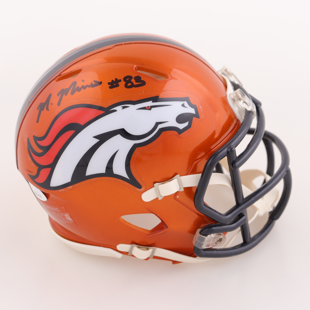 Marvin Mims Signed Broncos Flash Alternate Speed Mini Helmet (JSA) at PristineAuction.com