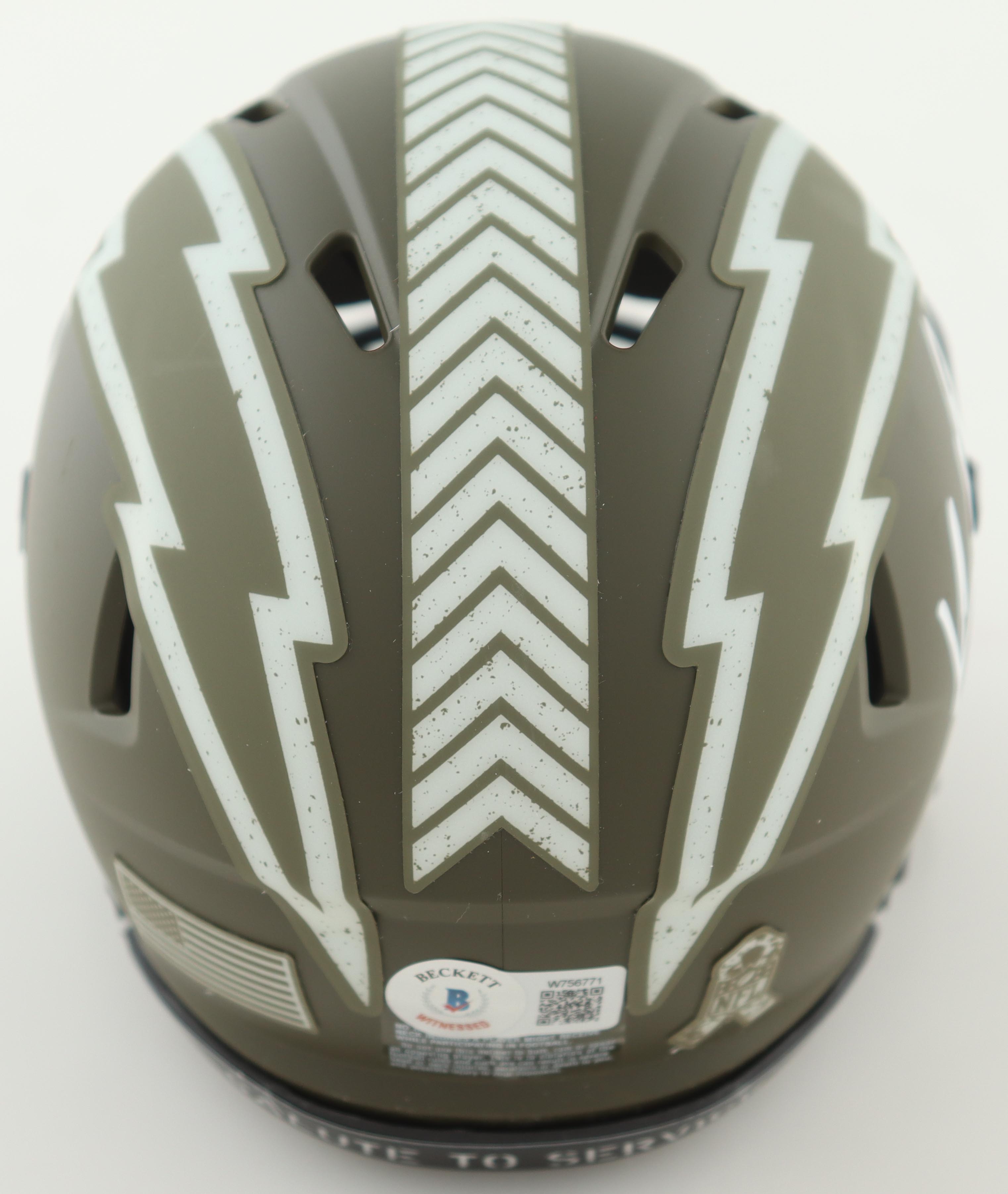 Keenan Allen Signed Chargers Salute To Service Alternate Speed Mini Helmet (Beckett) at PristineAuction.com Keenan Allen Signed Chargers Salute To Service Alternate Speed Mini Helmet (Beckett) at PristineAuction.com