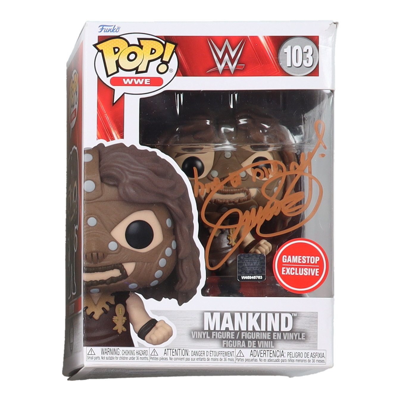 Mick Foley Signed "WWE" #103 Mankind Funko Pop! Vinyl Figure Inscribed "Have a Nice Day!" (PSA) at PristineAuction.com Mick Foley Signed "WWE" #103 Mankind Funko Pop! Vinyl Figure Inscribed "Have a Nice Day!" (PSA) at PristineAuction.com