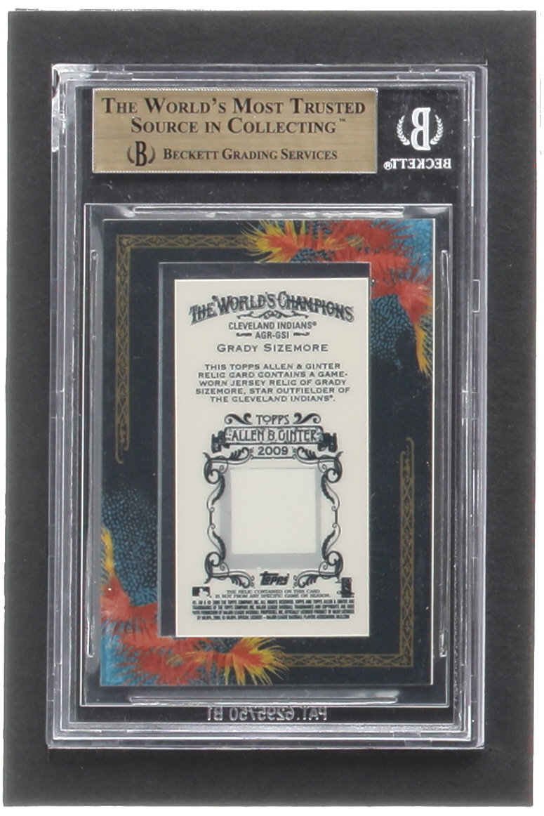 Grady Sizemore 2009 Topps Allen and Ginter Relics #GSI Jersey D (BGS 9.5) at PristineAuction.com Grady Sizemore 2009 Topps Allen and Ginter Relics #GSI Jersey D (BGS 9.5) at PristineAuction.com