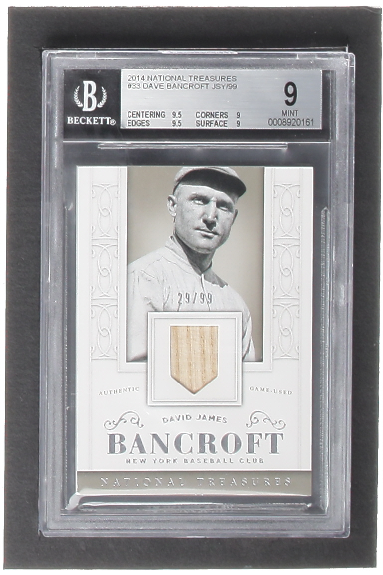 Dave Bancroft 2014 Panini National Treasures #33 Jersey #29/99 (BGS 9) at PristineAuction.com Dave Bancroft 2014 Panini National Treasures #33 Jersey #29/99 (BGS 9) at PristineAuction.com
