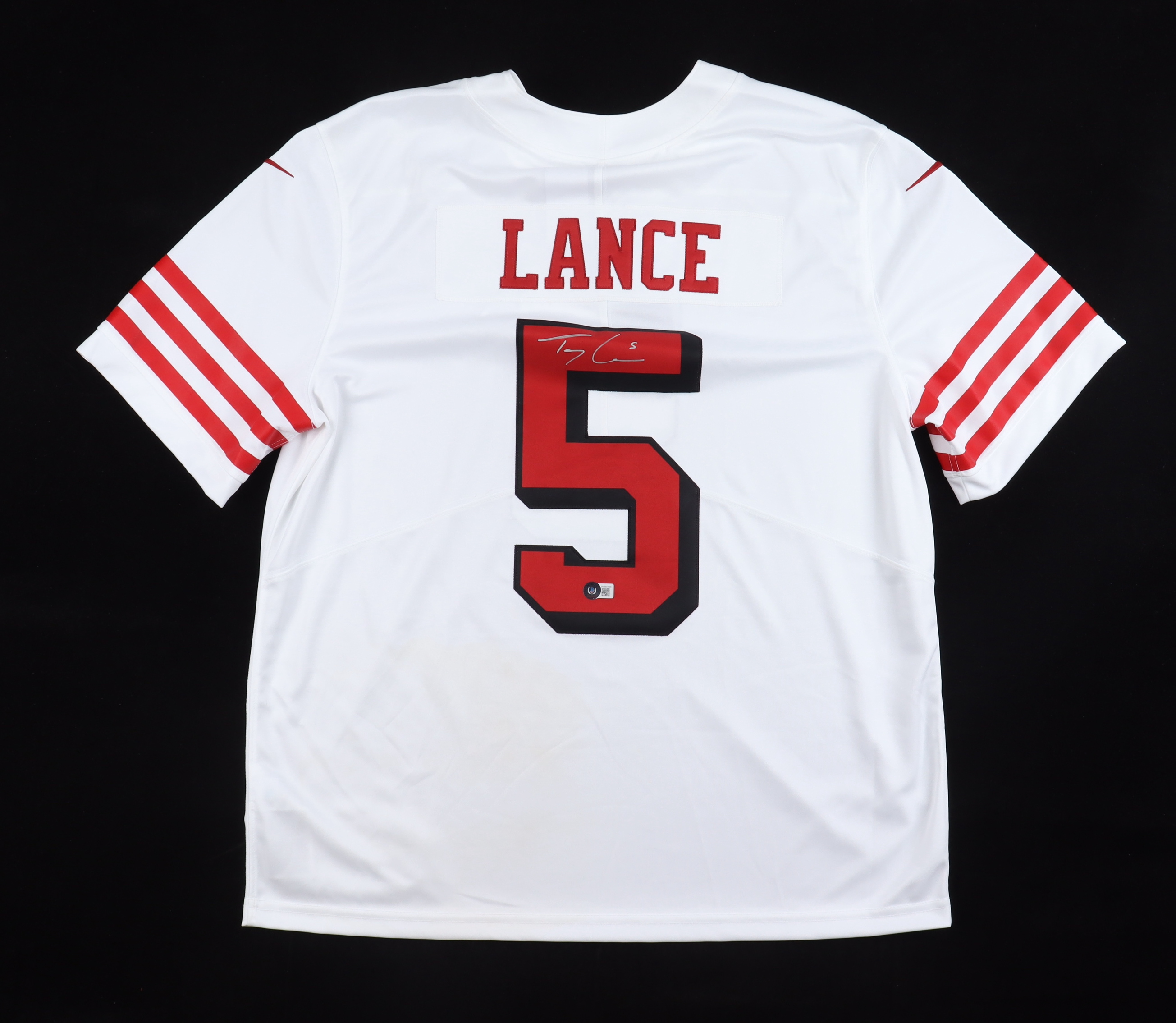 Trey Lance Signed 49ers Jersey (Beckett) at PristineAuction.com Trey Lance Signed 49ers Jersey (Beckett) at PristineAuction.com