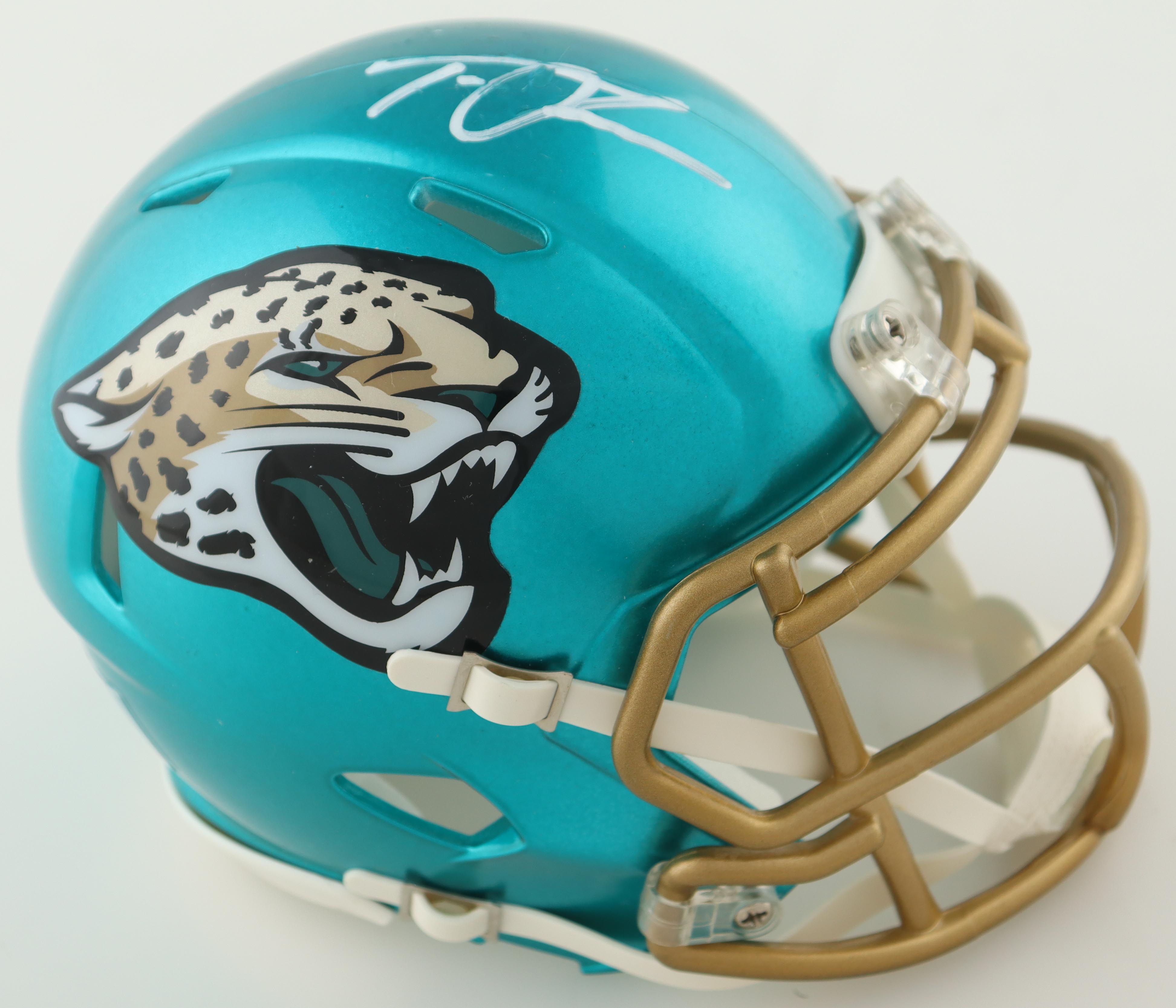 Trevor Lawrence Signed Jaguars Flash Alternate Speed Mini Helmet (Fanatics) at PristineAuction.com Trevor Lawrence Signed Jaguars Flash Alternate Speed Mini Helmet (Fanatics) at PristineAuction.com