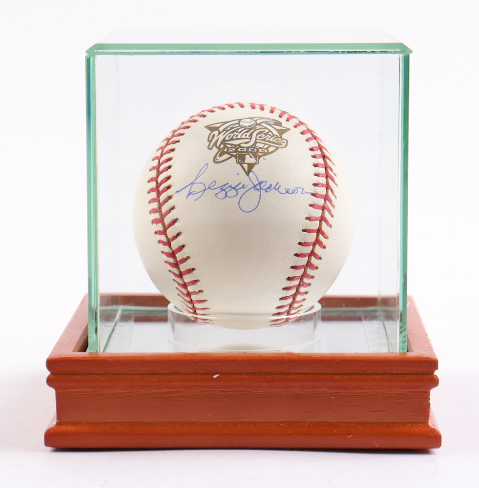 Reggie Jackson Signed 2000 World Series Baseball with Wood Display Case (PSA) at PristineAuction.com Reggie Jackson Signed 2000 World Series Baseball with Wood Display Case (PSA) at PristineAuction.com