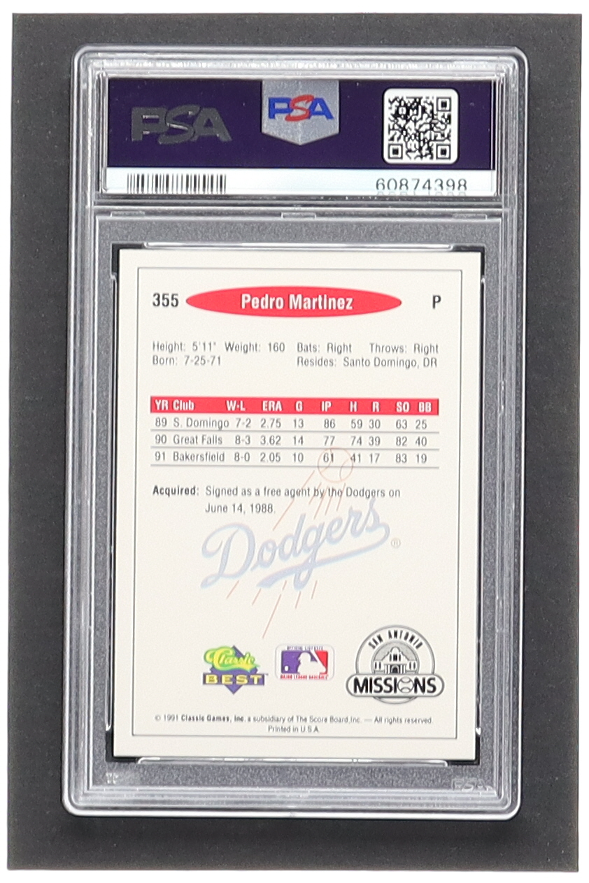 Pedro Martinez 1991 Classic/Best #355 (PSA 10) at PristineAuction.com Pedro Martinez 1991 Classic/Best #355 (PSA 10) at PristineAuction.com