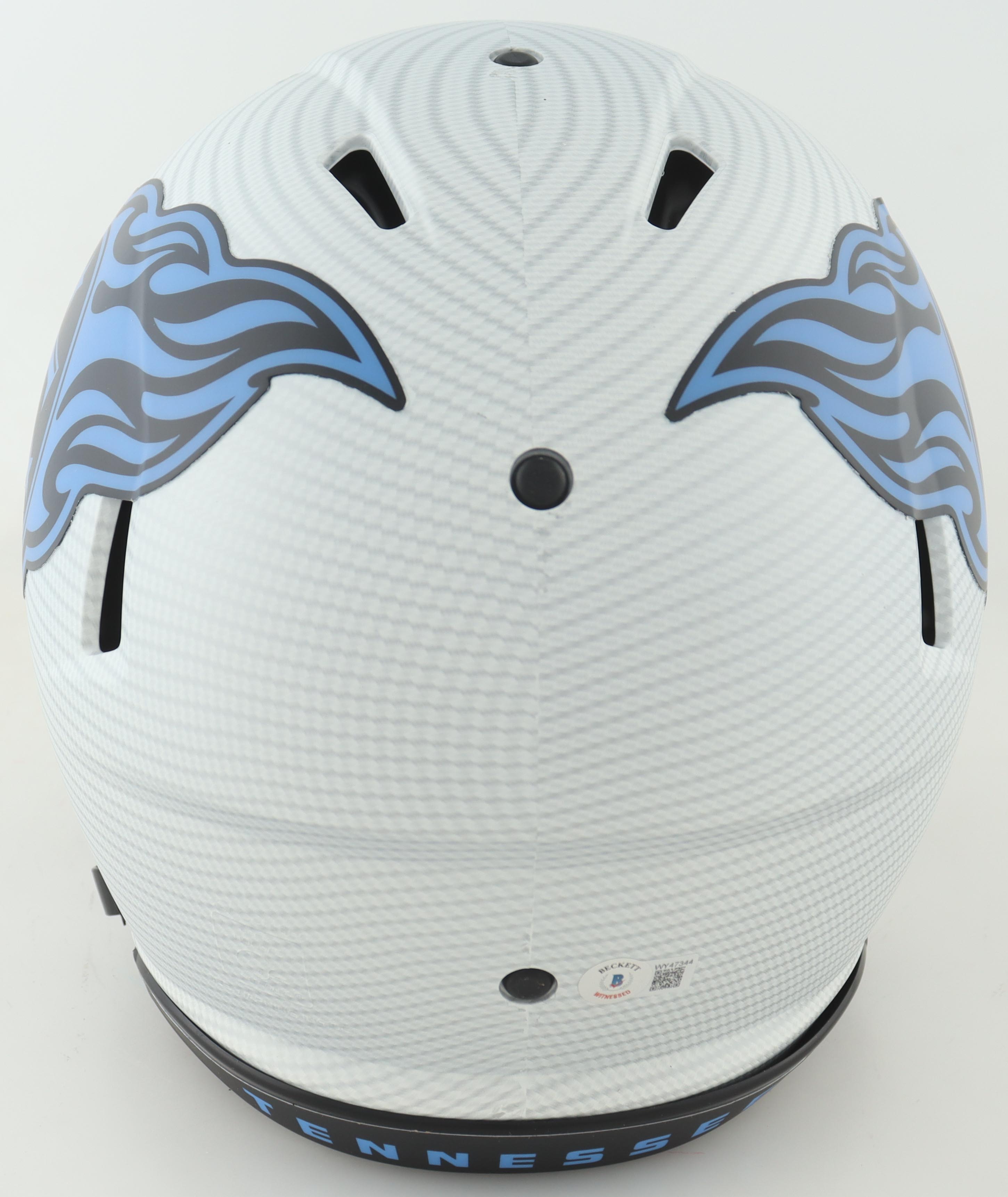 Treylon Burks Signed Titans Full-Size Authentic On-Field HydroDipped Speed Helmet (Beckett) at PristineAuction.com Treylon Burks Signed Titans Full-Size Authentic On-Field HydroDipped Speed Helmet (Beckett) at PristineAuction.com