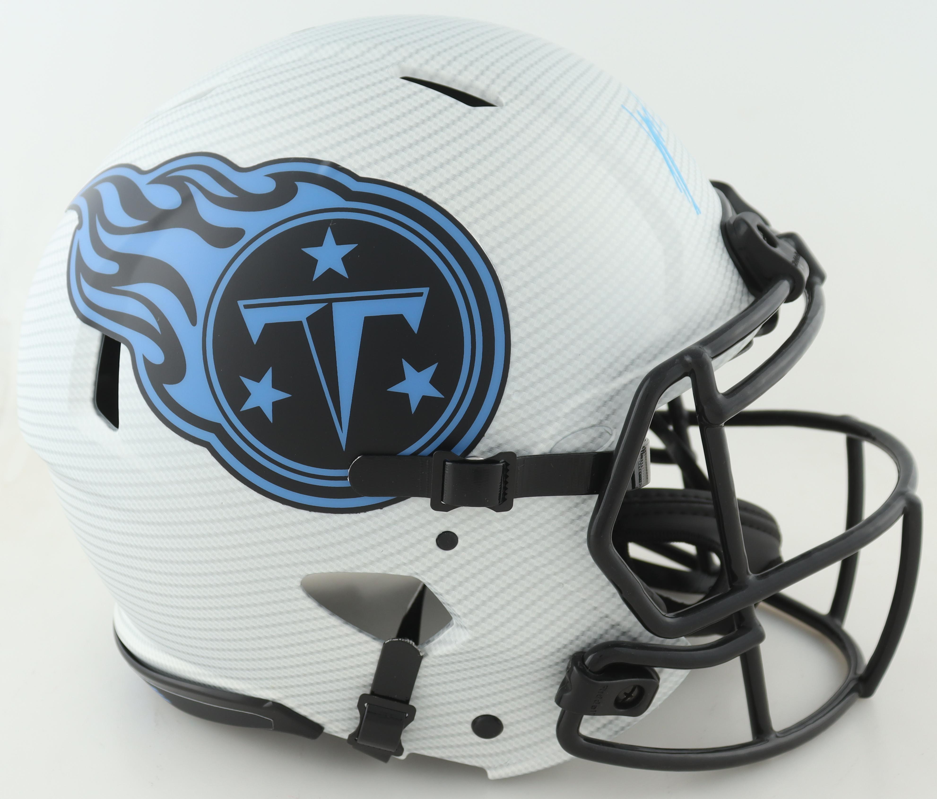Treylon Burks Signed Titans Full-Size Authentic On-Field HydroDipped Speed Helmet (Beckett) at PristineAuction.com Treylon Burks Signed Titans Full-Size Authentic On-Field HydroDipped Speed Helmet (Beckett) at PristineAuction.com