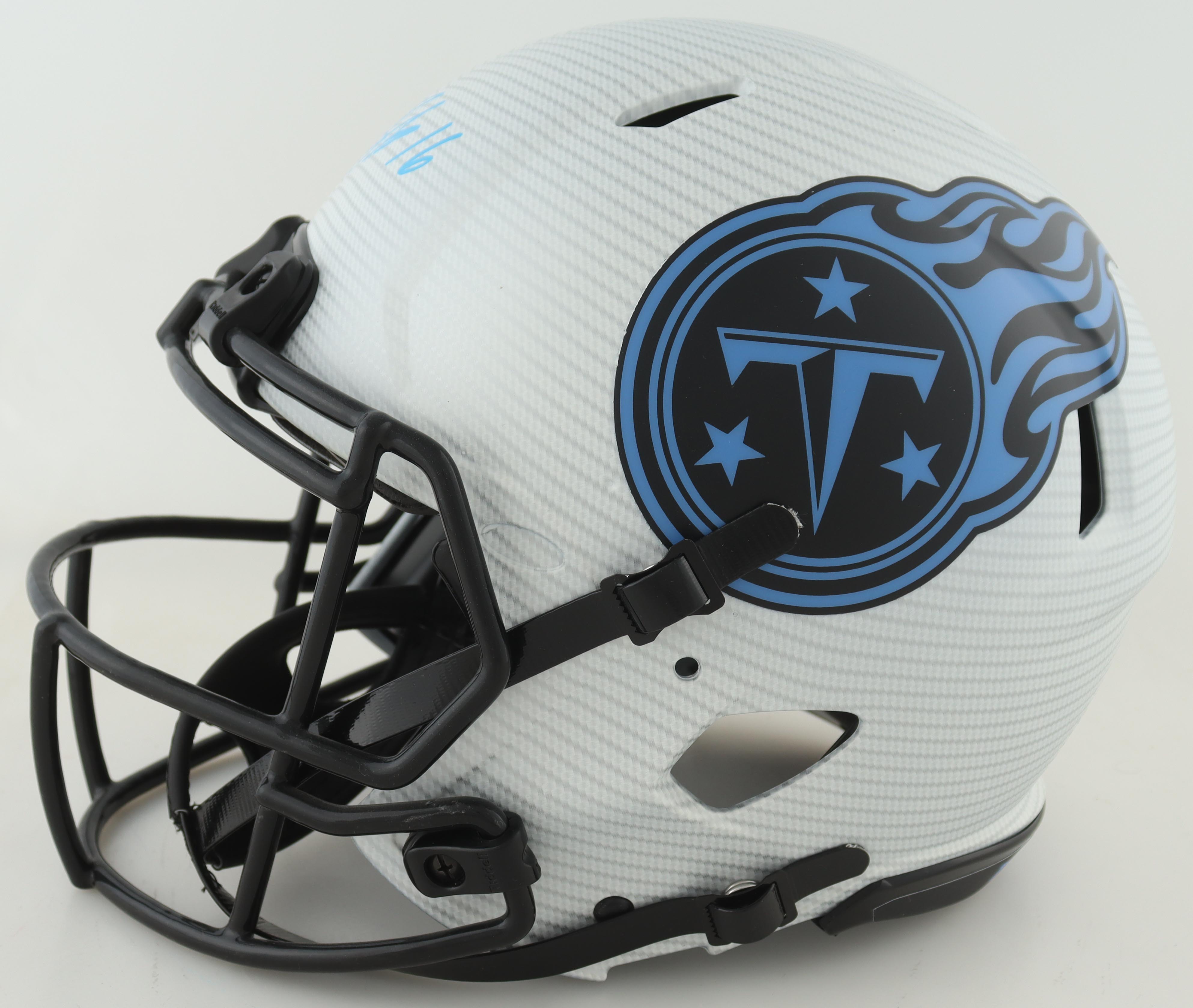 Treylon Burks Signed Titans Full-Size Authentic On-Field HydroDipped Speed Helmet (Beckett) at PristineAuction.com Treylon Burks Signed Titans Full-Size Authentic On-Field HydroDipped Speed Helmet (Beckett) at PristineAuction.com
