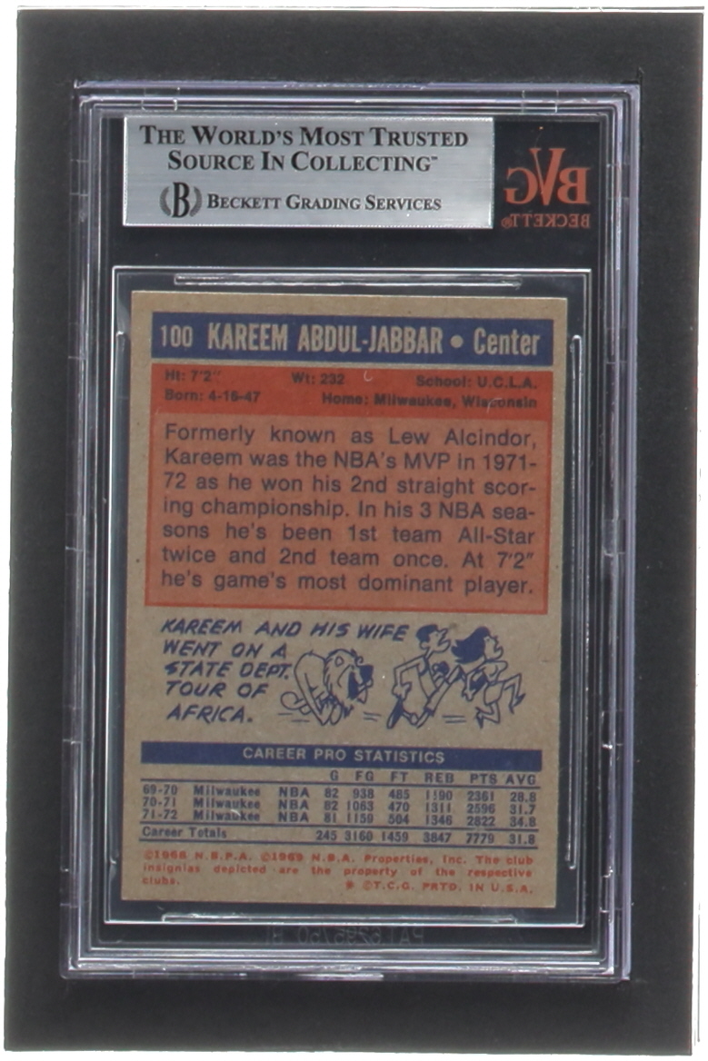 Kareem Abdul-Jabbar 1972-73 Topps #100 (BVG 6.5) at PristineAuction.com Kareem Abdul-Jabbar 1972-73 Topps #100 (BVG 6.5) at PristineAuction.com