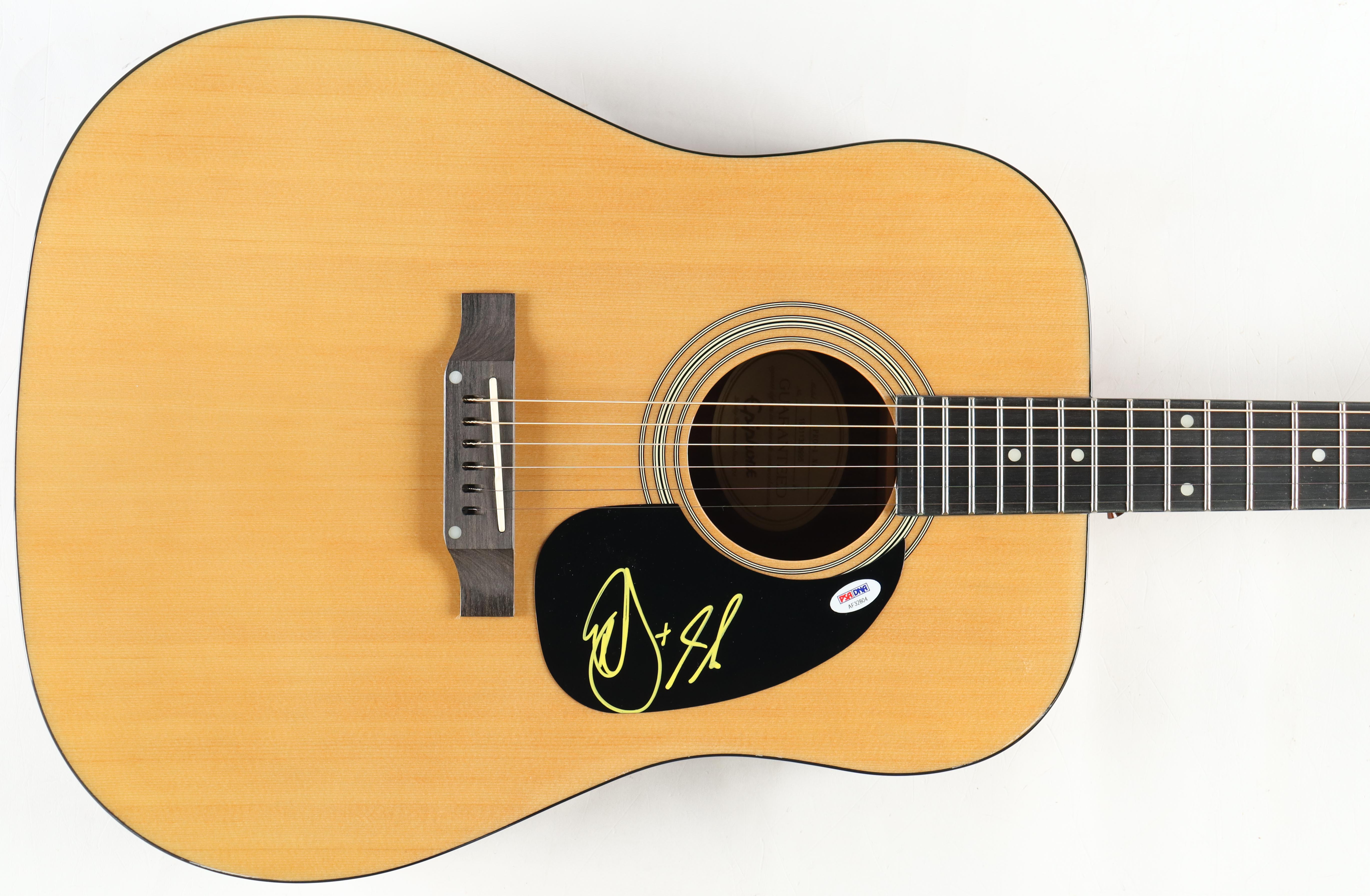 Dan and Shay Signed 41" Epiphone Acoustic Guitar (PSA) at PristineAuction.com Dan and Shay Signed 41" Epiphone Acoustic Guitar (PSA) at PristineAuction.com