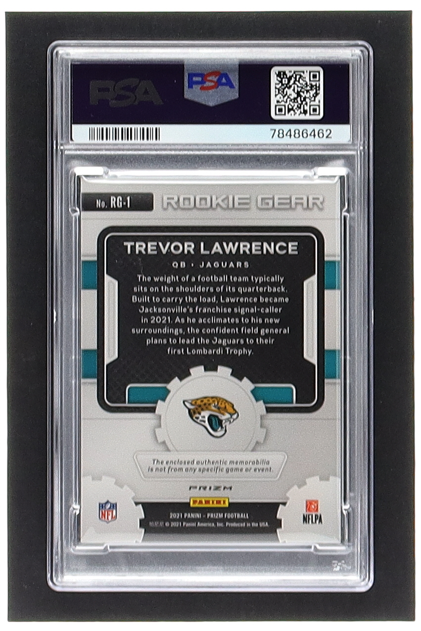Trevor Lawrence 2021 Panini Prizm Rookie Gear Neon Green Pulsar #1 RC (PSA 10) at PristineAuction.com Trevor Lawrence 2021 Panini Prizm Rookie Gear Neon Green Pulsar #1 RC (PSA 10) at PristineAuction.com