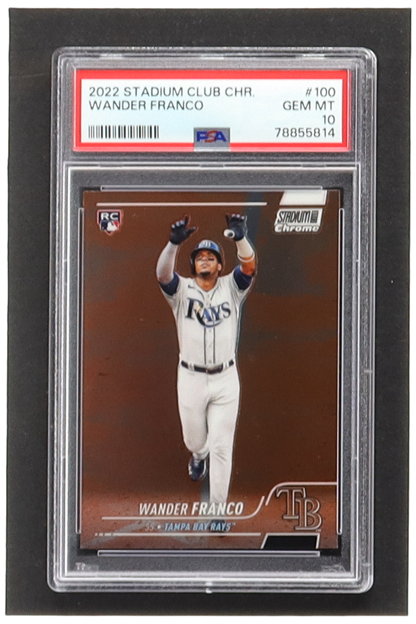 Wander Franco 2022 Stadium Club Chrome #100 RC (PSA 10) at PristineAuction.com Wander Franco 2022 Stadium Club Chrome #100 RC (PSA 10) at PristineAuction.com