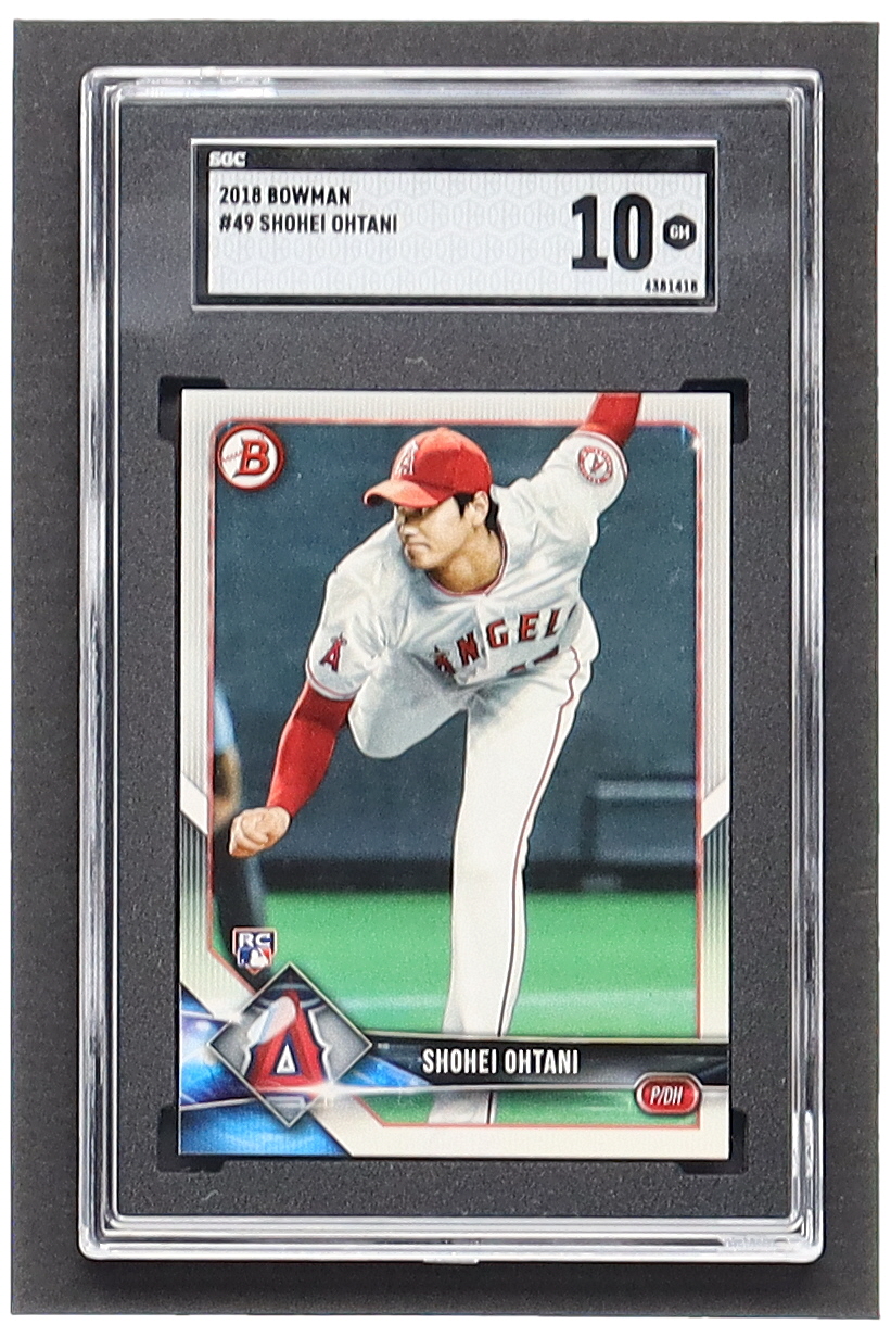 Shohei Ohtani 2018 Bowman #49 RC (SGC 10) at PristineAuction.com Shohei Ohtani 2018 Bowman #49 RC (SGC 10) at PristineAuction.com