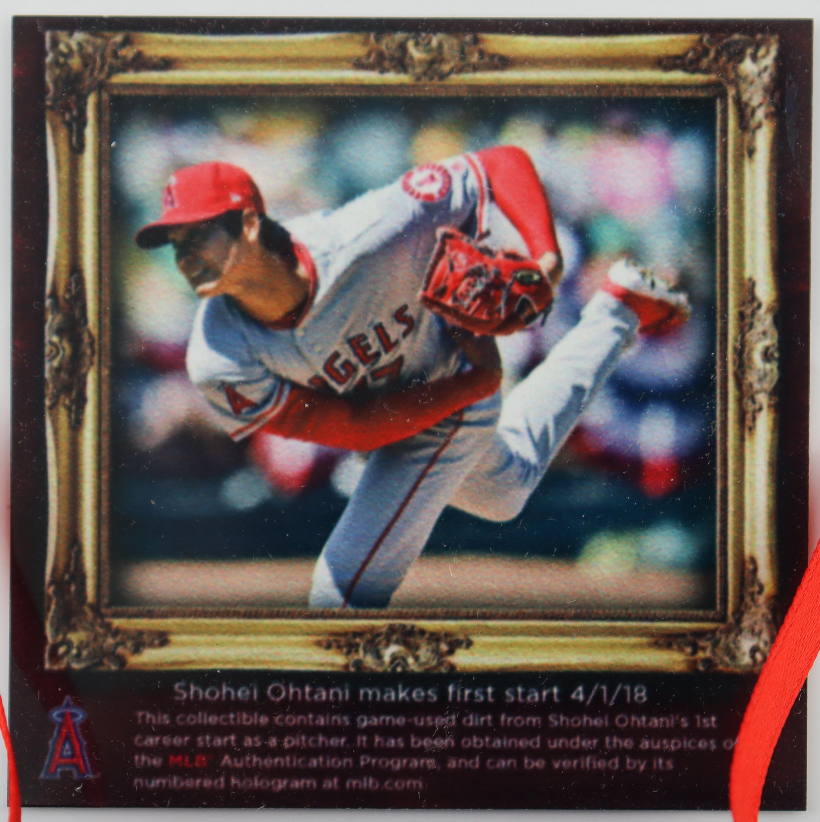 Shoehei Ohtani Angles 1st Start Crystal Ball with Game-Used Dirt (MLB & Fanatics) at PristineAuction.com Shoehei Ohtani Angles 1st Start Crystal Ball with Game-Used Dirt (MLB & Fanatics) at PristineAuction.com