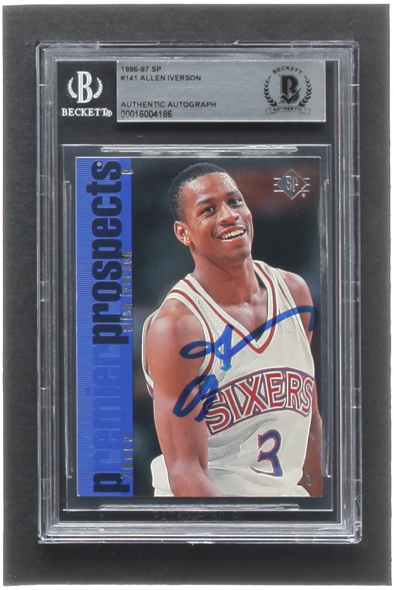Allen Iverson Signed 1996-97 SP #141 RC (BGS) at PristineAuction.com Allen Iverson Signed 1996-97 SP #141 RC (BGS) at PristineAuction.com