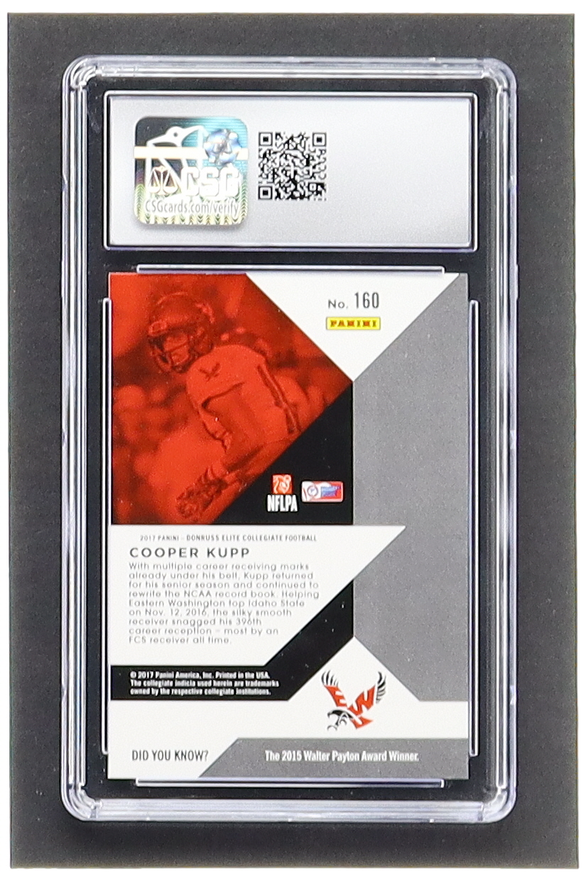 Cooper Kupp 2017 Elite Draft Picks #160 RC (CSG 10) at PristineAuction.com Cooper Kupp 2017 Elite Draft Picks #160 RC (CSG 10) at PristineAuction.com