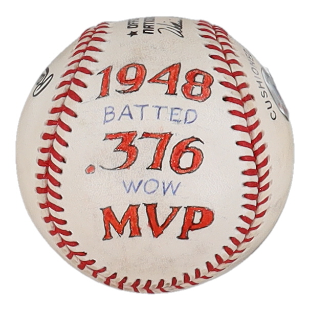 Stan Musial Signed ONL Baseball with Original Art by Amadee Wohlschlaeger 1/1 (Beckett) at PristineAuction.com Stan Musial Signed ONL Baseball with Original Art by Amadee Wohlschlaeger 1/1 (Beckett) at PristineAuction.com