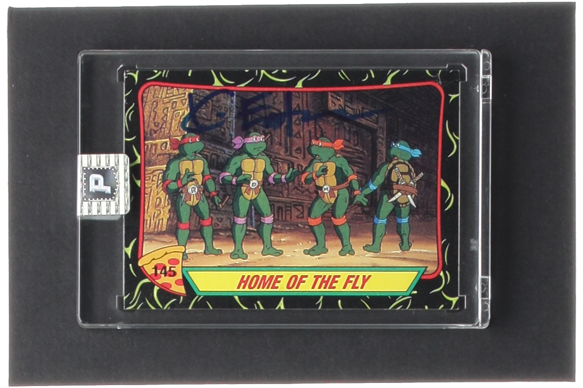 Kevin Eastman Signed 1989 Topps Teenage Mutant Ninja Turtles #145 Home of the Fly (PA Encapsulated) at PristineAuction.com Kevin Eastman Signed 1989 Topps Teenage Mutant Ninja Turtles #145 Home of the Fly (PA Encapsulated) at PristineAuction.com