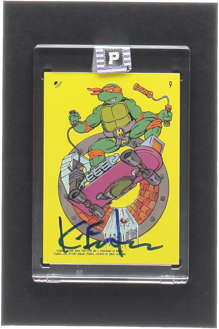 Kevin Eastman Signed 1989 Topps Teenage Mutant Ninja Turtles Series 1 Stickers #9 Power Skateboard (PA Encapsulated) at PristineAuction.com Kevin Eastman Signed 1989 Topps Teenage Mutant Ninja Turtles Series 1 Stickers #9 Power Skateboard (PA Encapsulated) at PristineAuction.com