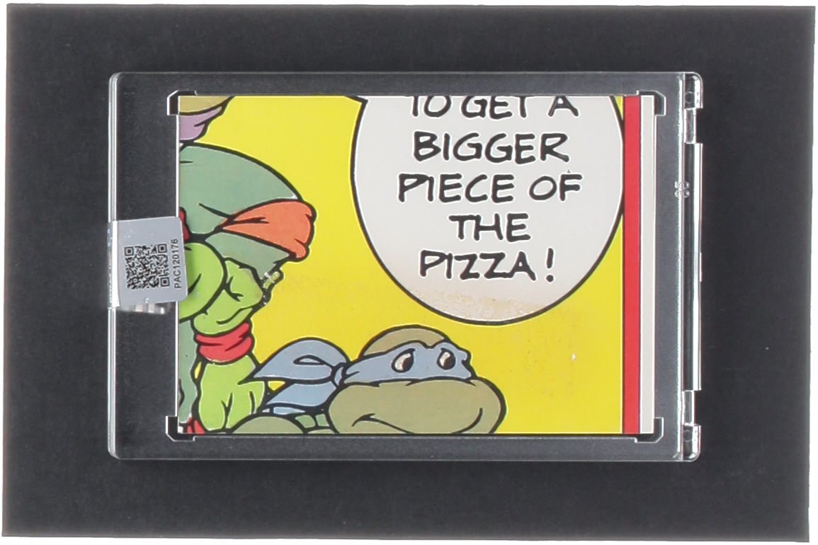Kevin Eastman Signed 1989 Topps Teenage Mutant Ninja Turtles Series 1 Stickers #9 Power Skateboard (PA Encapsulated) at PristineAuction.com Kevin Eastman Signed 1989 Topps Teenage Mutant Ninja Turtles Series 1 Stickers #9 Power Skateboard (PA Encapsulated) at PristineAuction.com