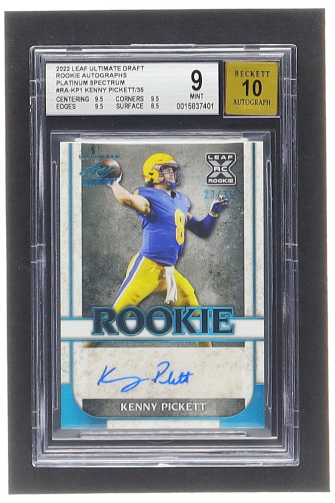 Kenny Pickett 2022 Leaf Ultimate Draft Rookie Autographs Platinum